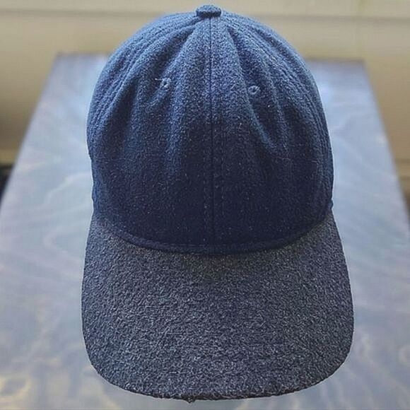 Vtg fleece two-tone navy and charcoal baseball cap - Picture 6 of 8